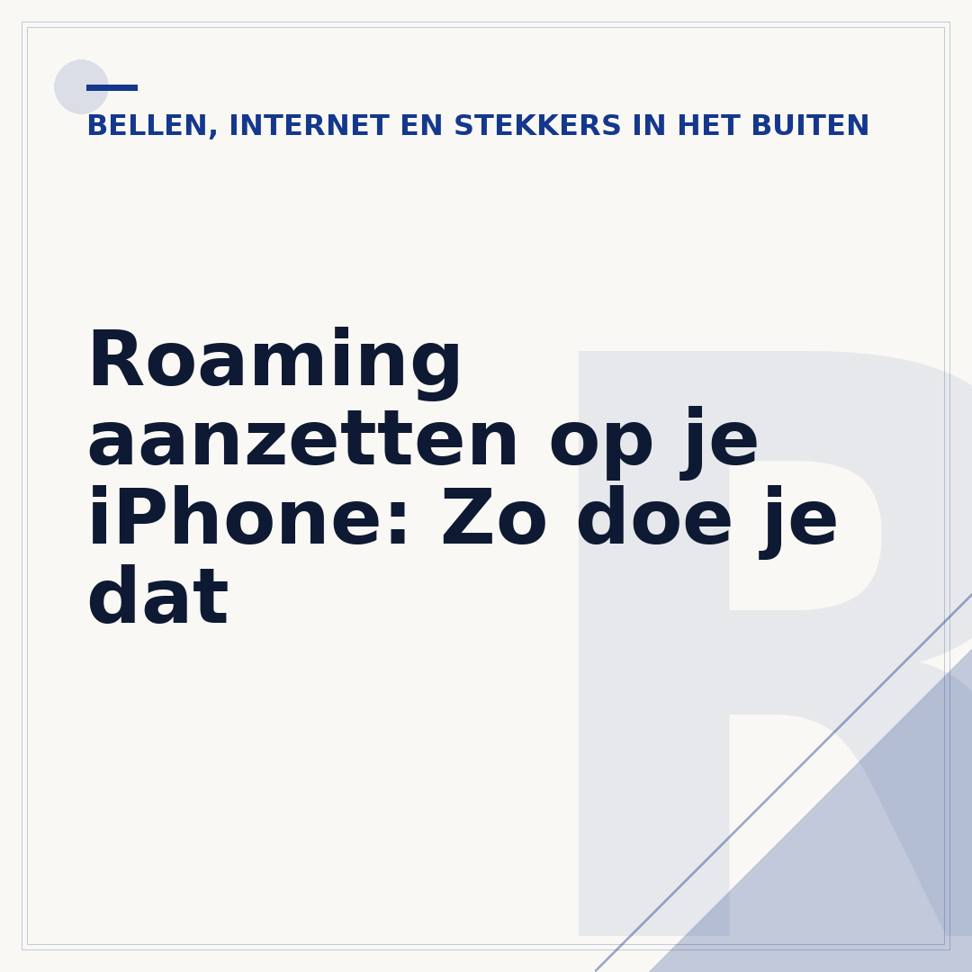 Roaming aanzetten op je iPhone: Zo doe je dat