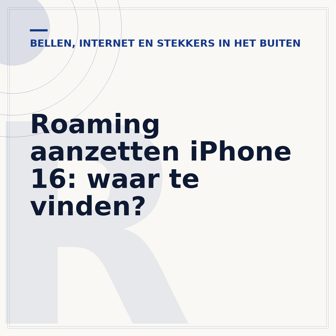 Roaming aanzetten iPhone 16: waar te vinden?