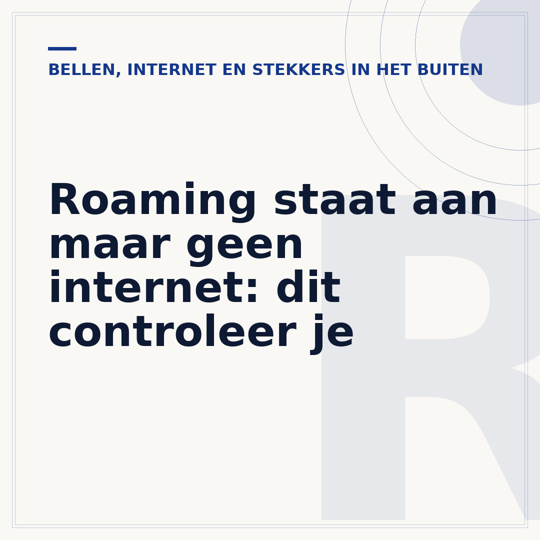 Roaming staat aan maar geen internet: dit controleer je