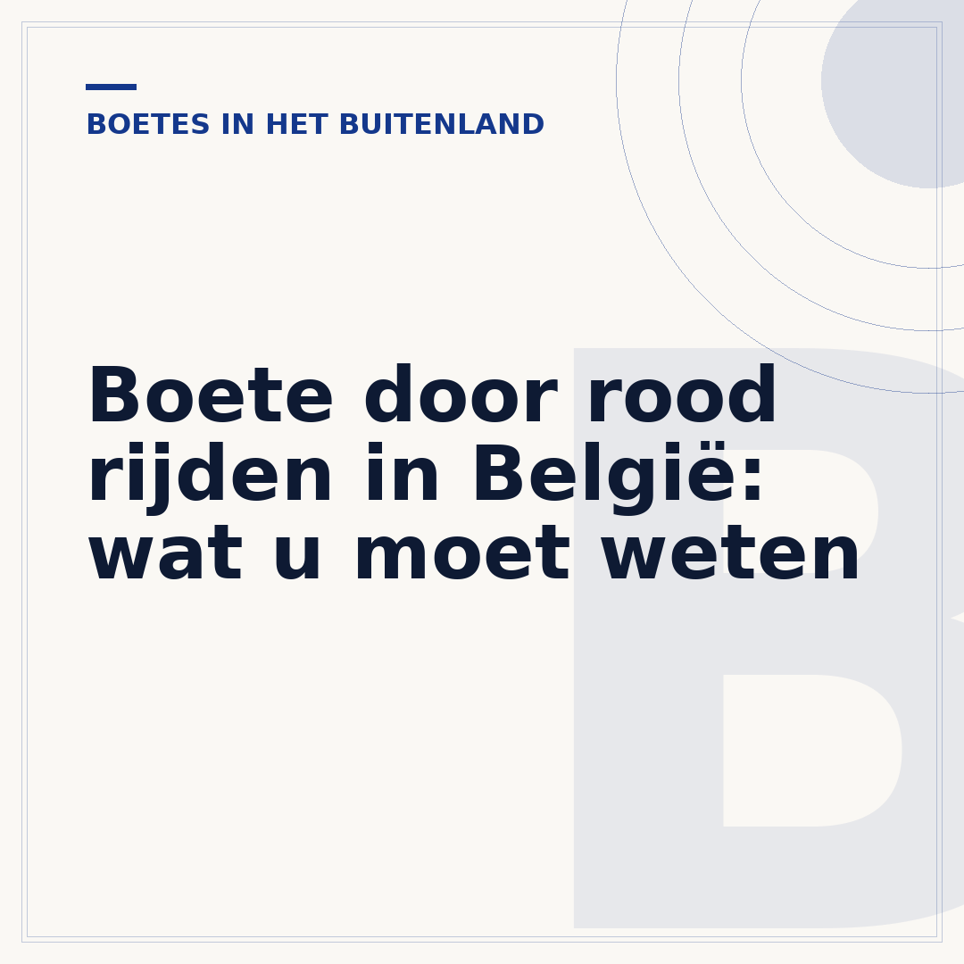 Boete door rood rijden in België: wat u moet weten