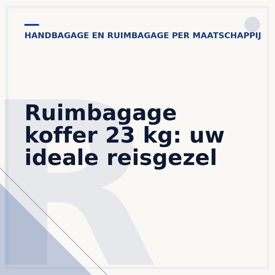 Ruimbagage koffer 23 kg: uw ideale reisgezel