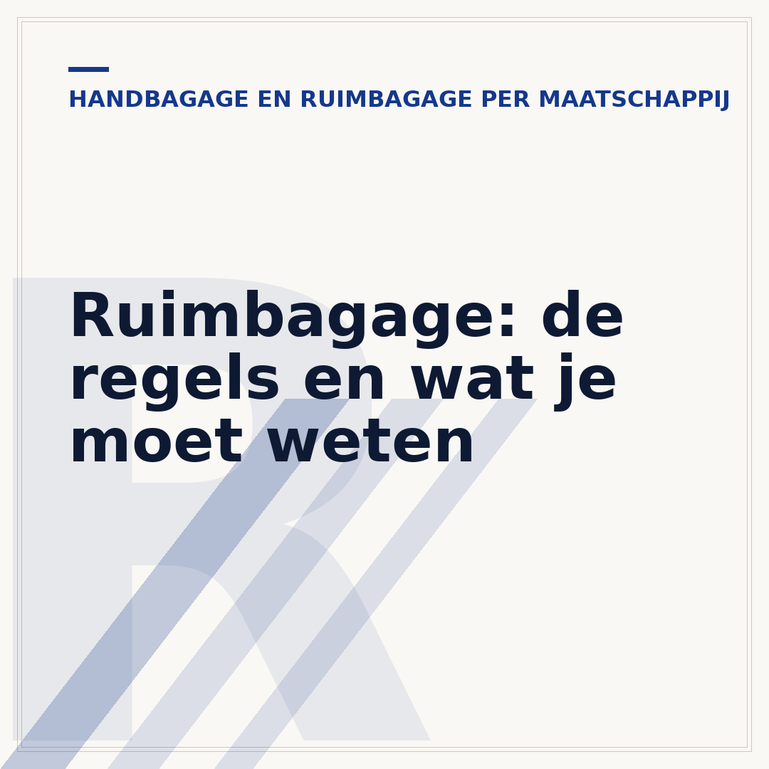 Ruimbagage: de regels en wat je moet weten