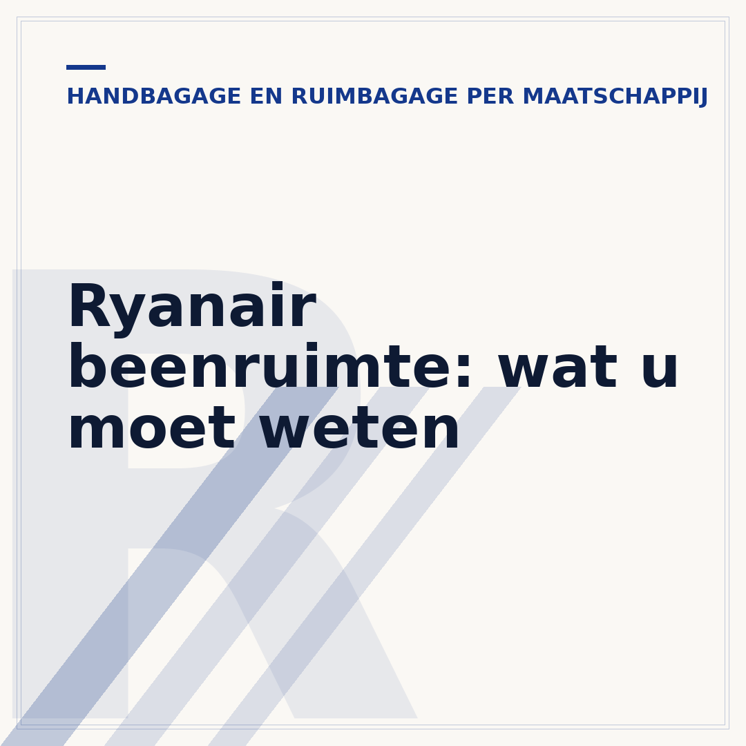 Ryanair beenruimte: wat u moet weten