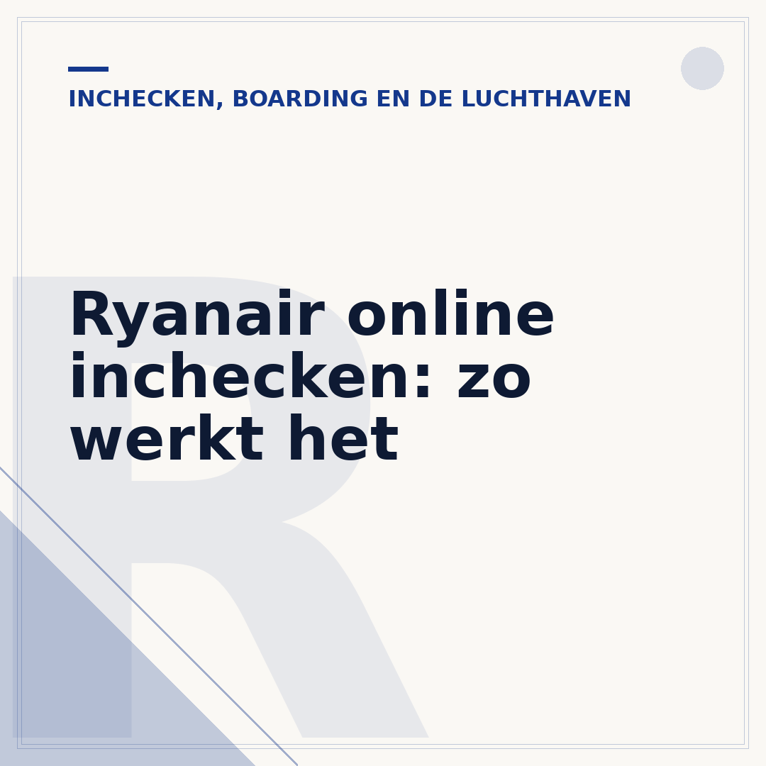 Ryanair online inchecken: zo werkt het