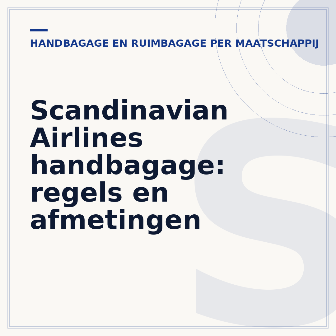 Scandinavian Airlines handbagage: regels en afmetingen