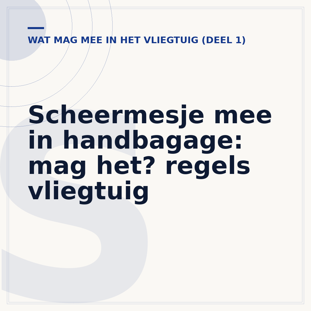 Scheermesje mee in handbagage: mag het? regels vliegtuig