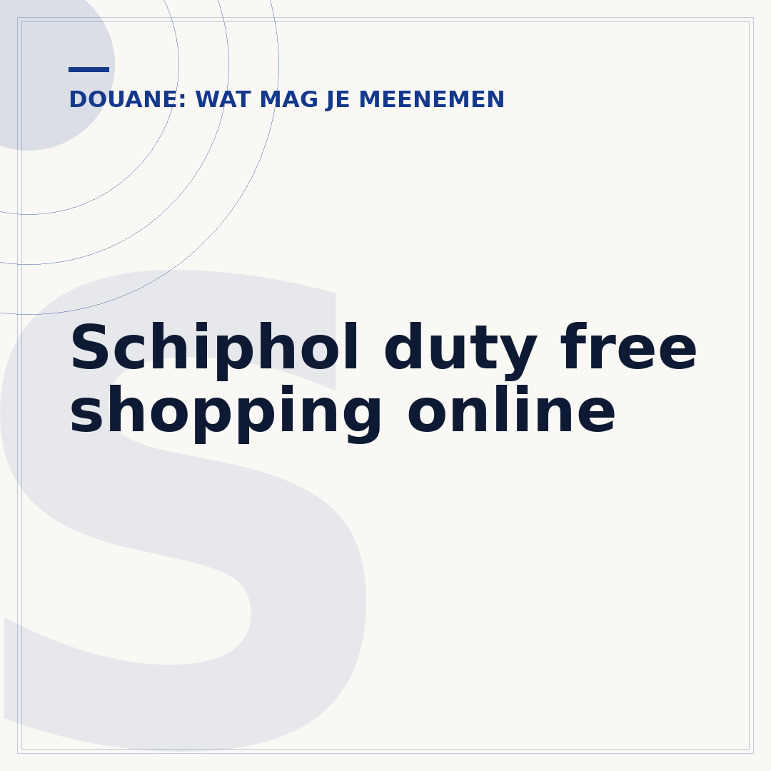 Schiphol duty free shopping online