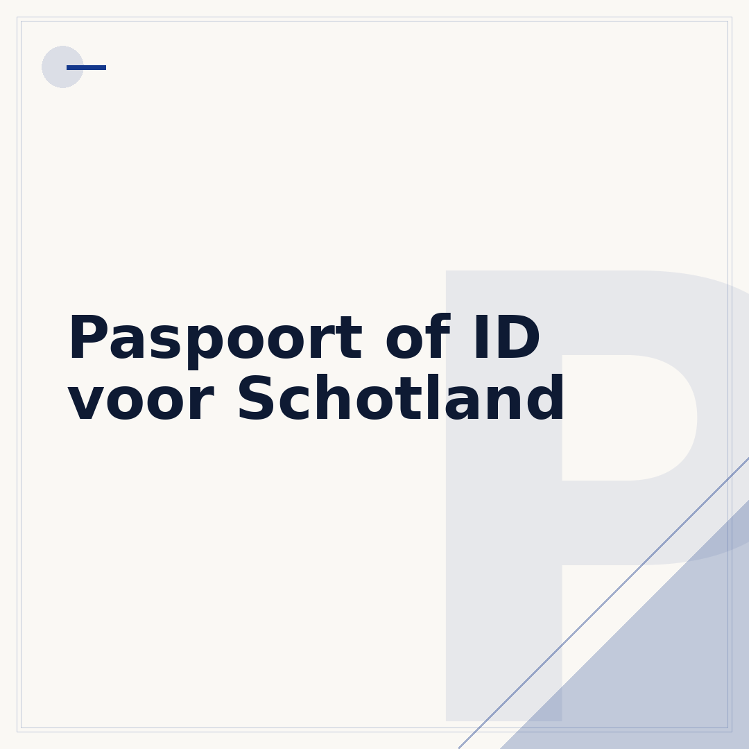 Paspoort of ID voor Schotland
