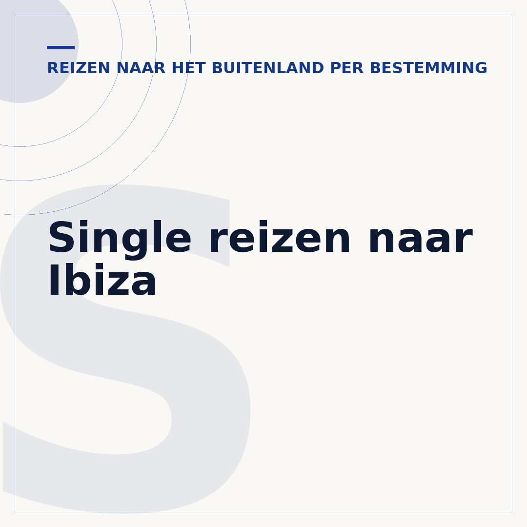 Single reizen naar Ibiza