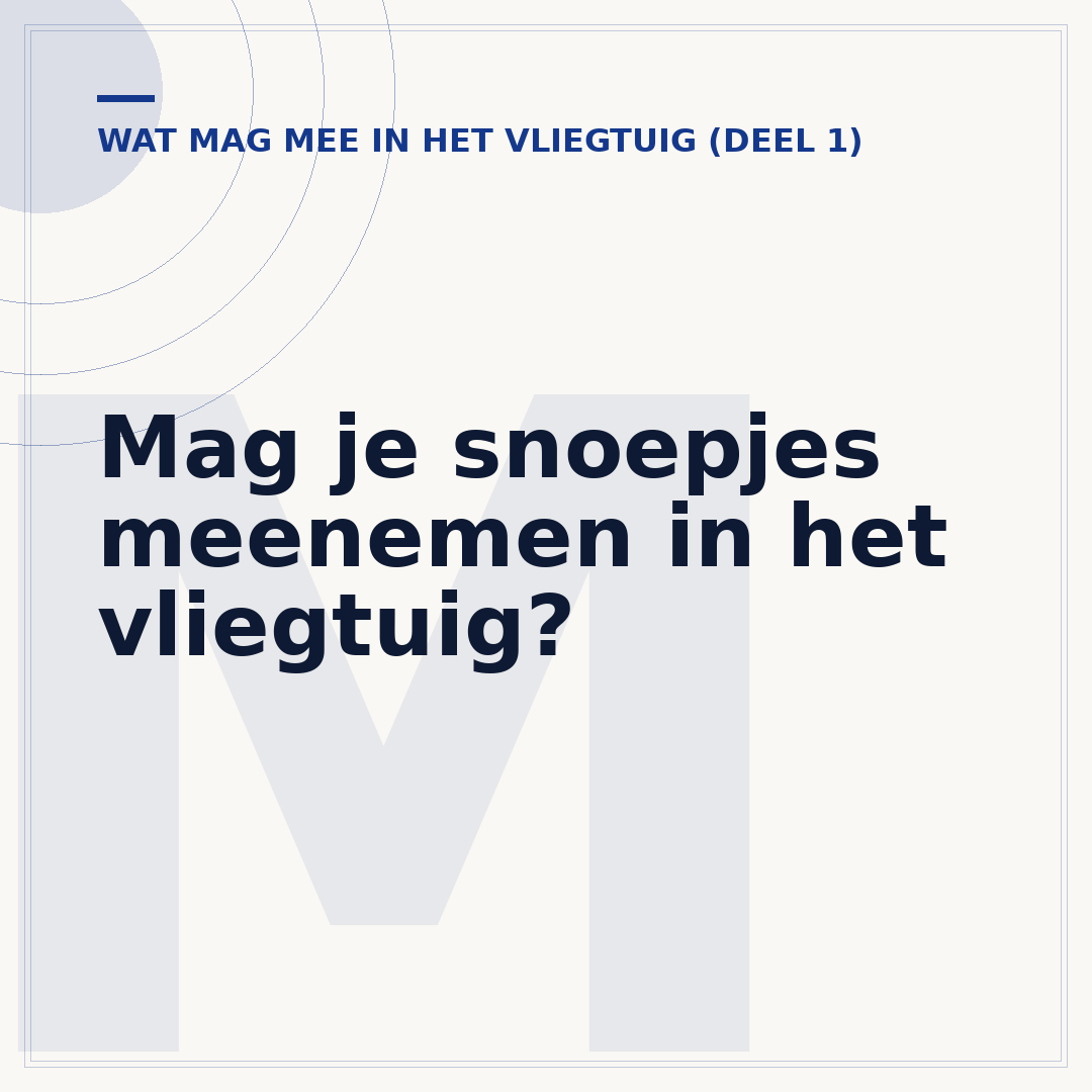 Mag je snoepjes meenemen in het vliegtuig?