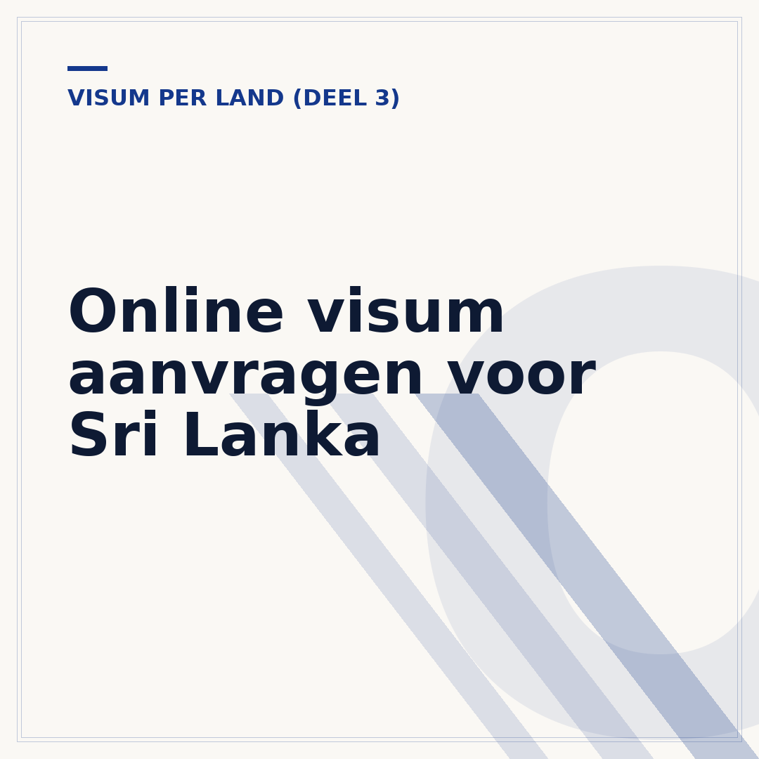 Online visum aanvragen voor Sri Lanka