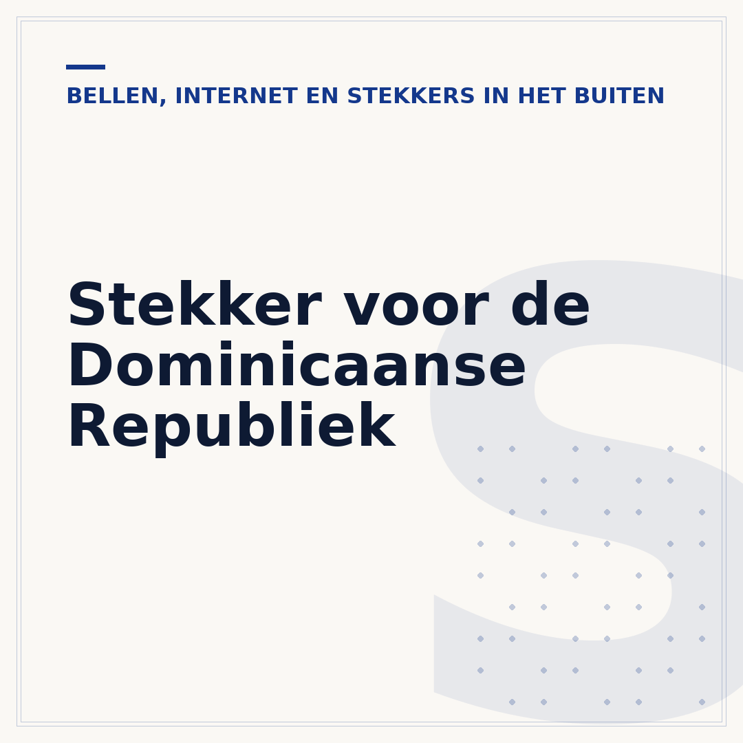 Stekker voor de Dominicaanse Republiek
