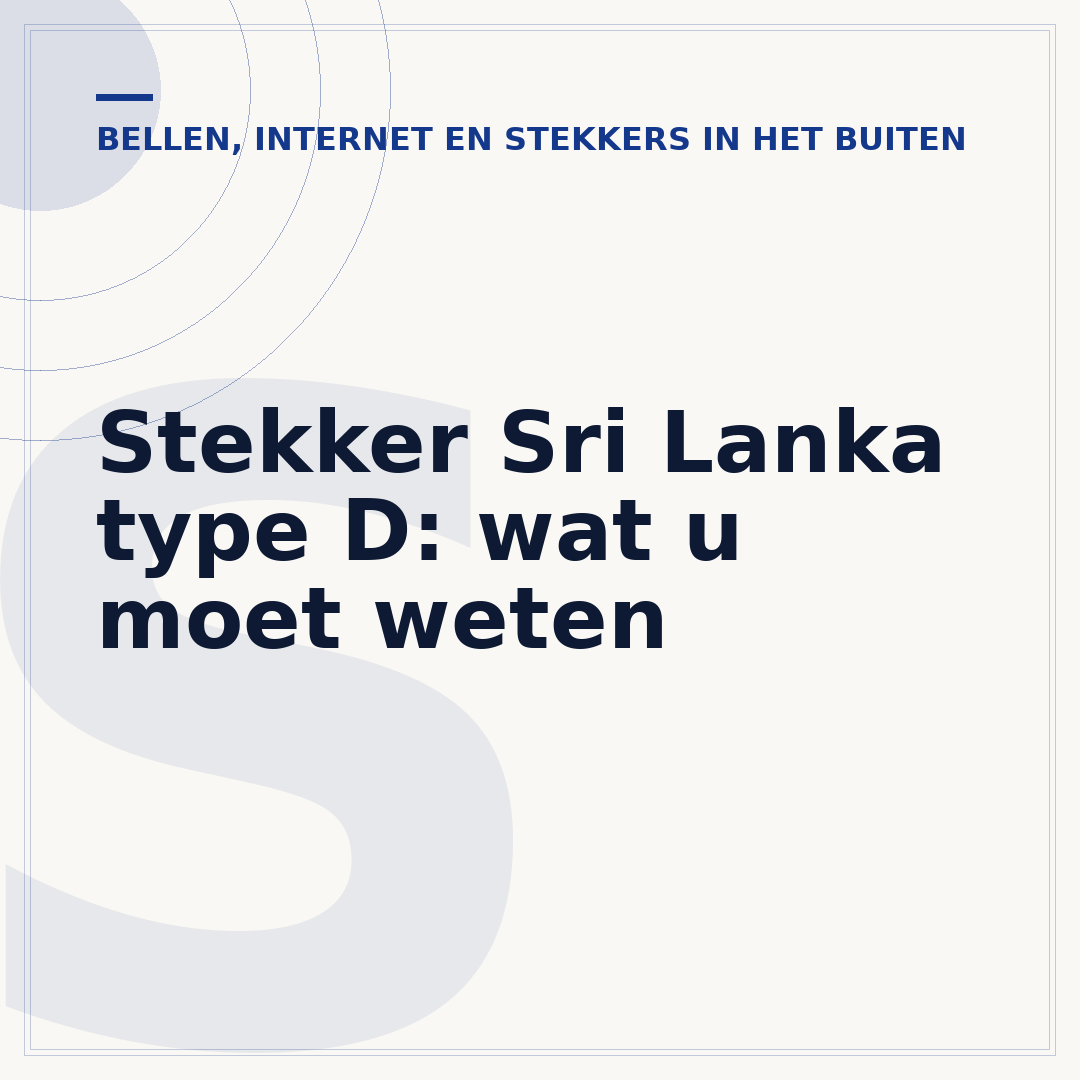 Stekker Sri Lanka type D: wat u moet weten