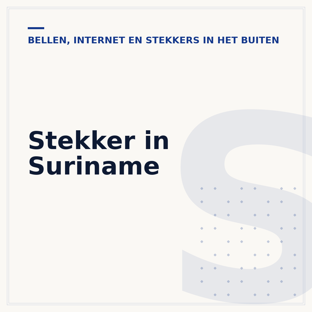 Stekker in Suriname