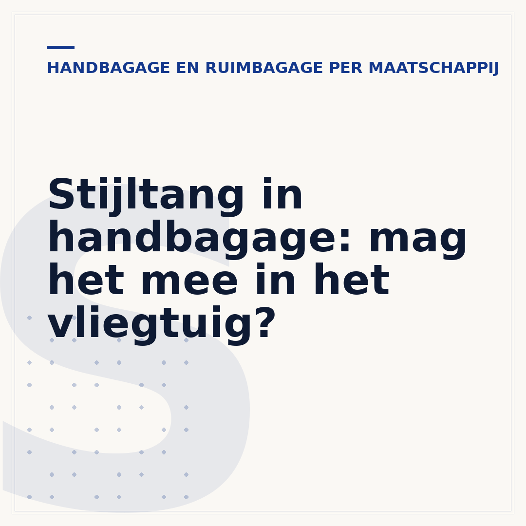 Stijltang in handbagage: mag het mee in het vliegtuig?