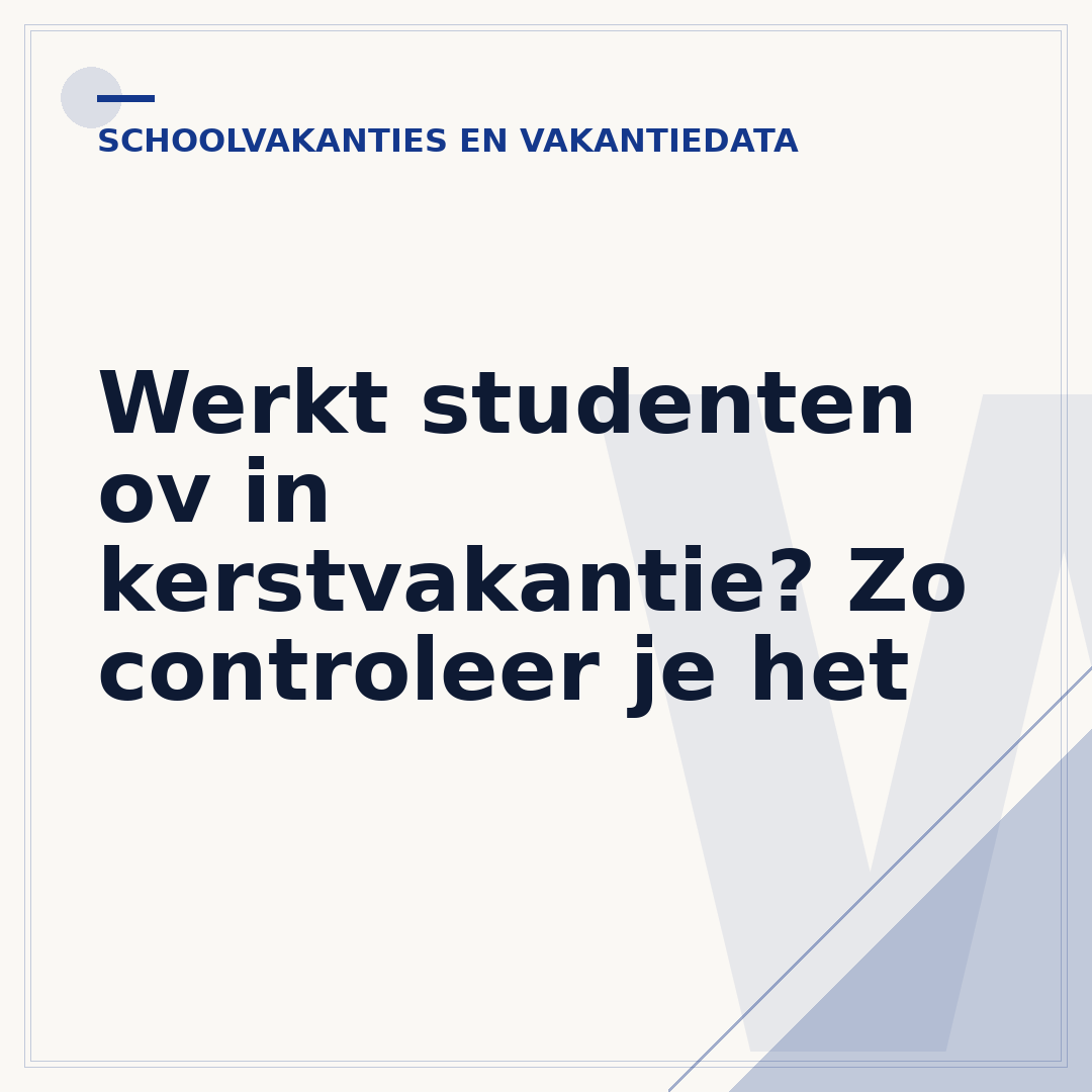 Werkt studenten ov in kerstvakantie? Zo controleer je het