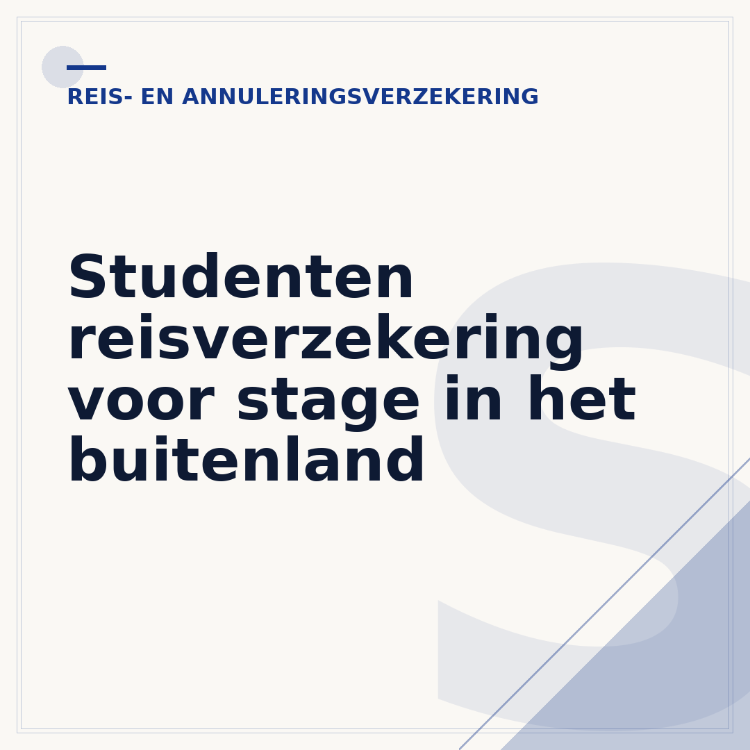 Studenten reisverzekering voor stage in het buitenland
