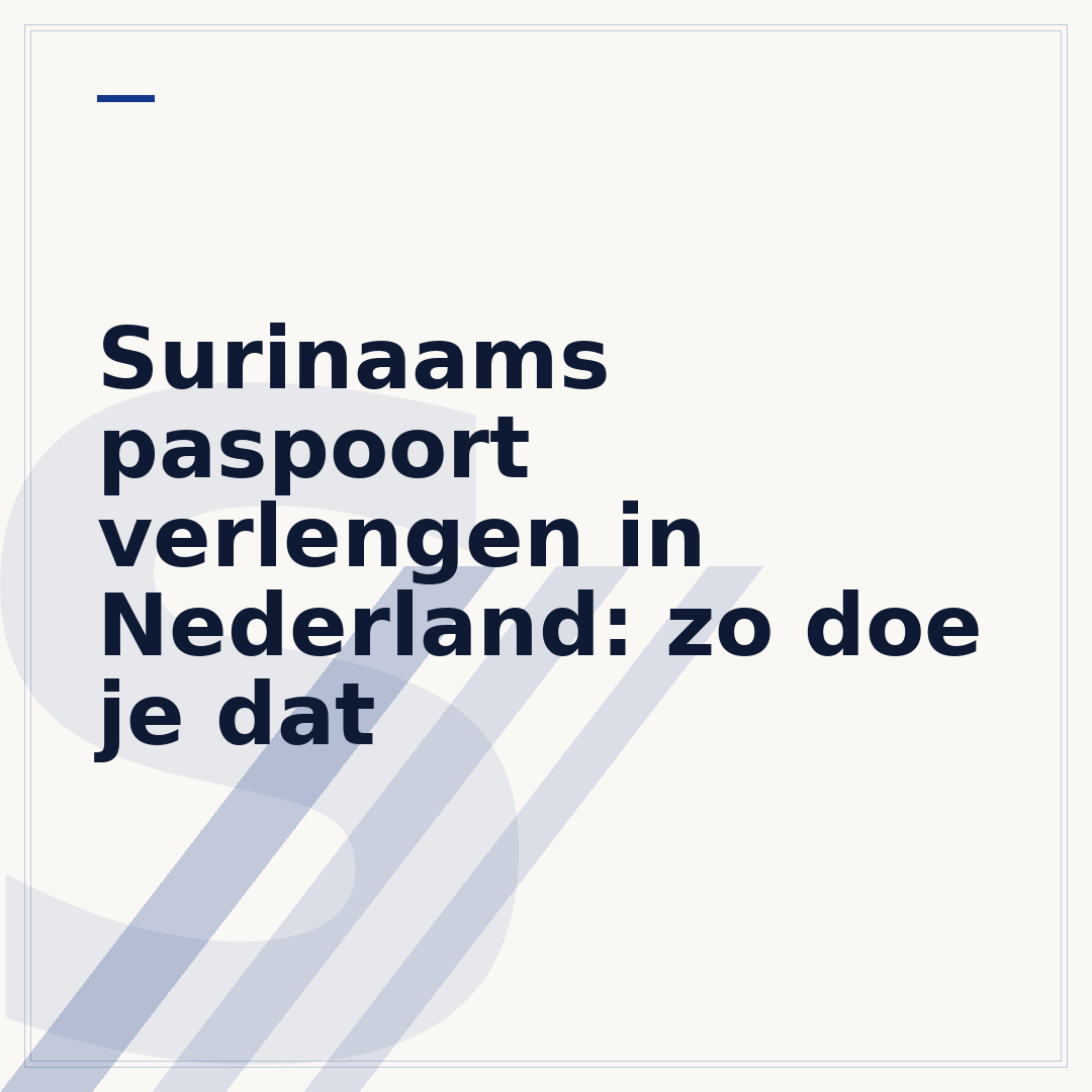 Surinaams paspoort verlengen in Nederland: zo doe je dat