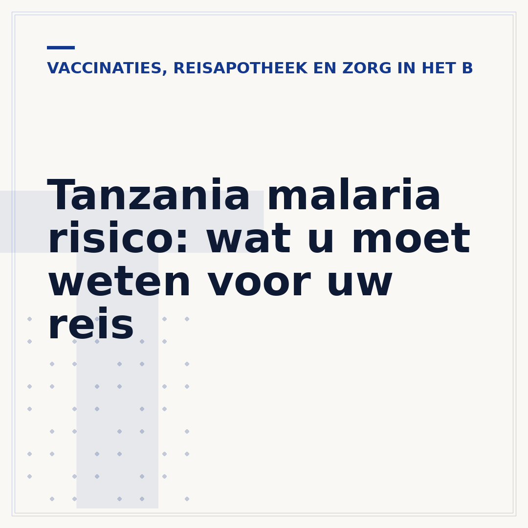 Tanzania malaria risico: wat u moet weten voor uw reis