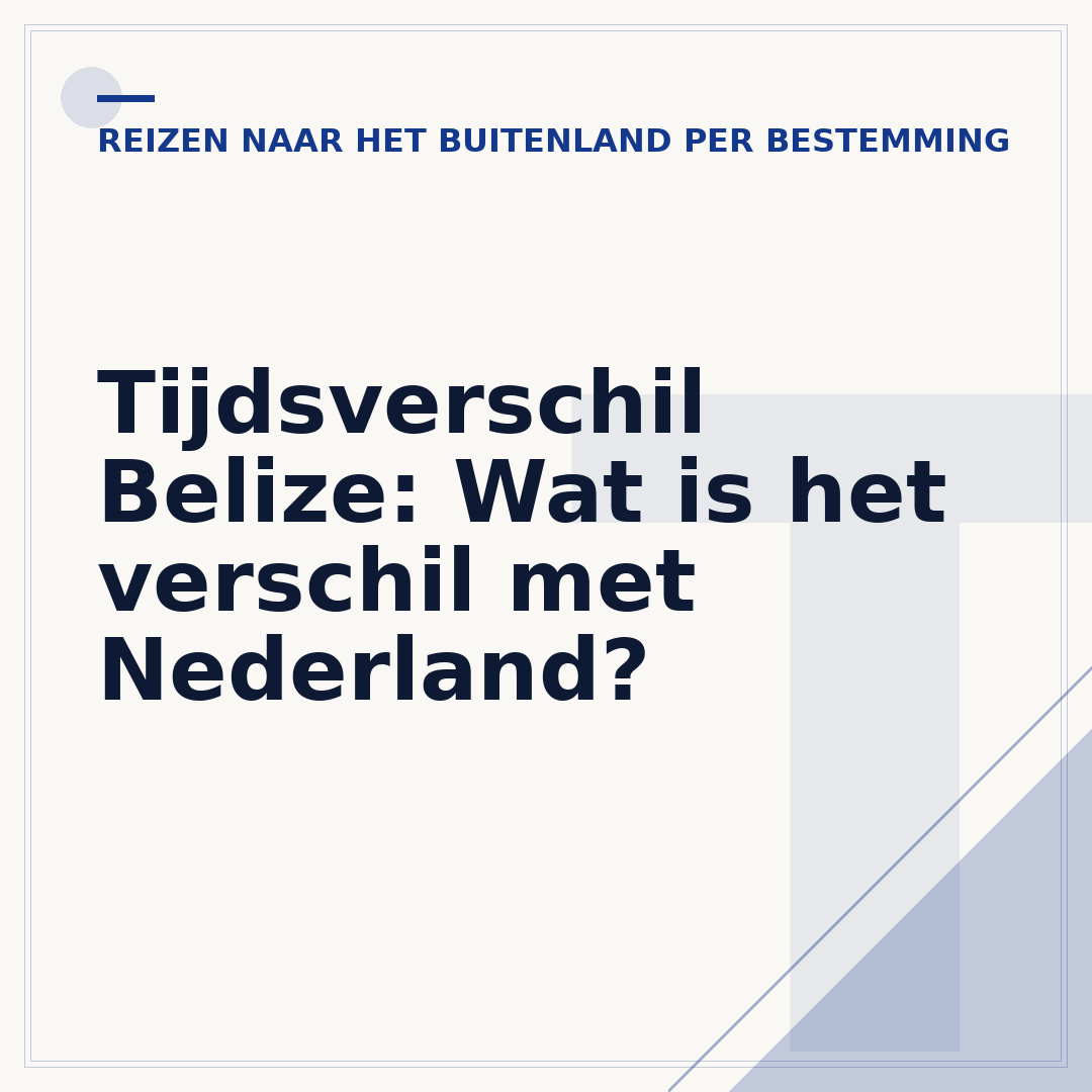 Tijdsverschil Belize: Wat is het verschil met Nederland?