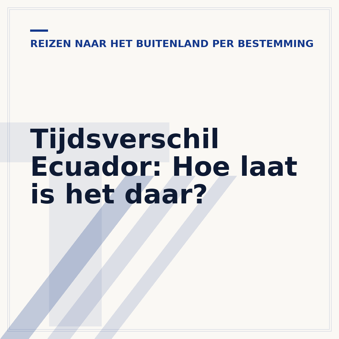 Tijdsverschil Ecuador: Hoe laat is het daar?