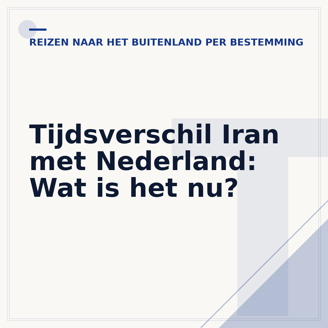 Tijdsverschil Iran met Nederland: Wat is het nu?