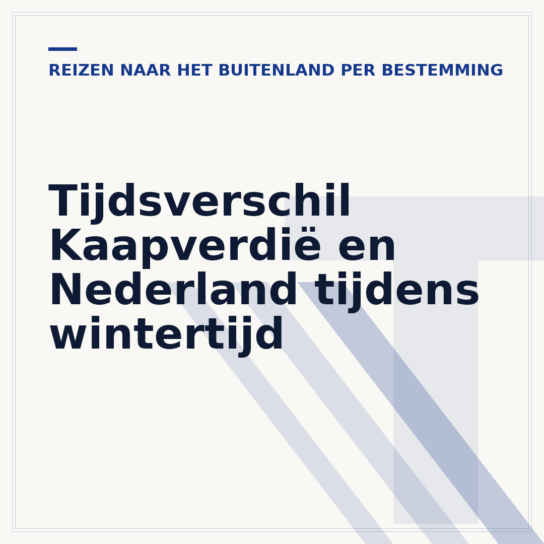 Tijdsverschil Kaapverdië en Nederland tijdens wintertijd