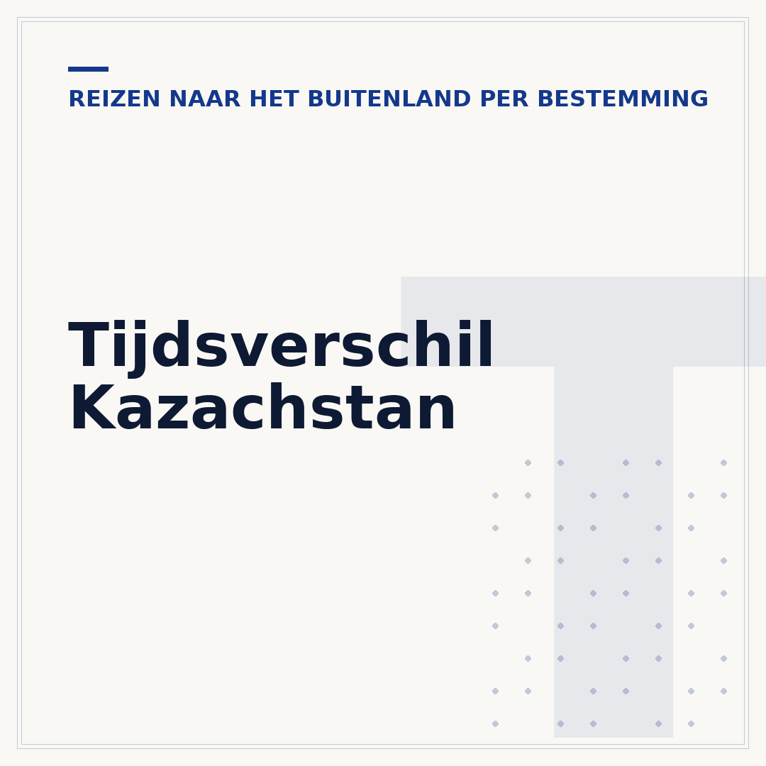 Tijdsverschil Kazachstan