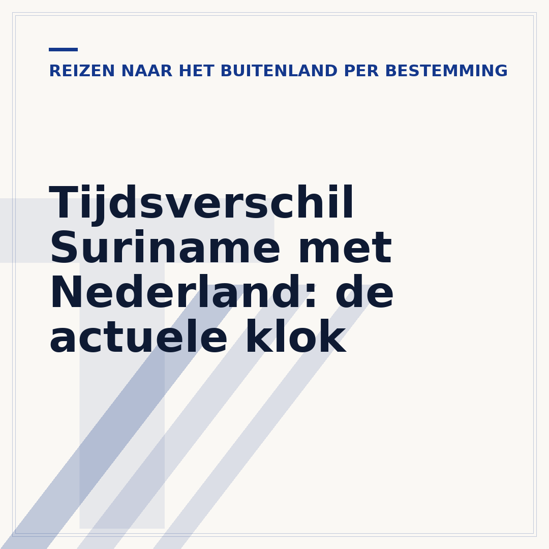 Tijdsverschil Suriname met Nederland: de actuele klok