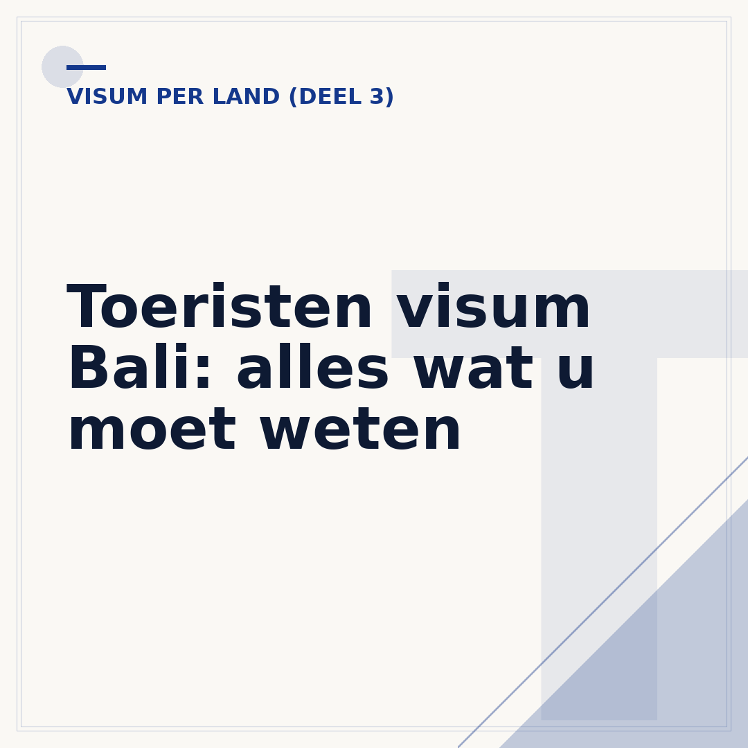 Toeristen visum Bali: alles wat u moet weten