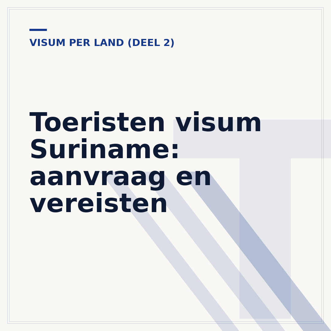 Toeristen visum Suriname: aanvraag en vereisten