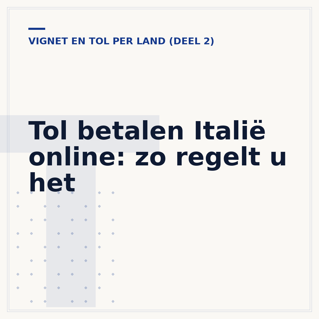 Tol betalen Italië online: zo regelt u het