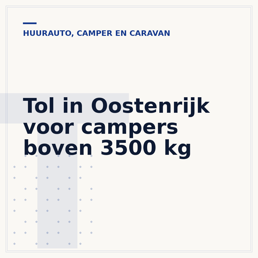 Tol in Oostenrijk voor campers boven 3500 kg