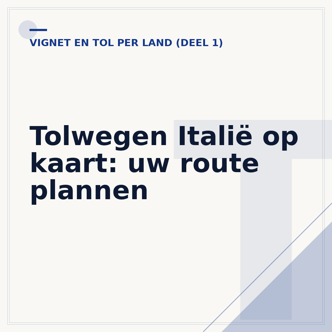 Tolwegen Italië op kaart: uw route plannen
