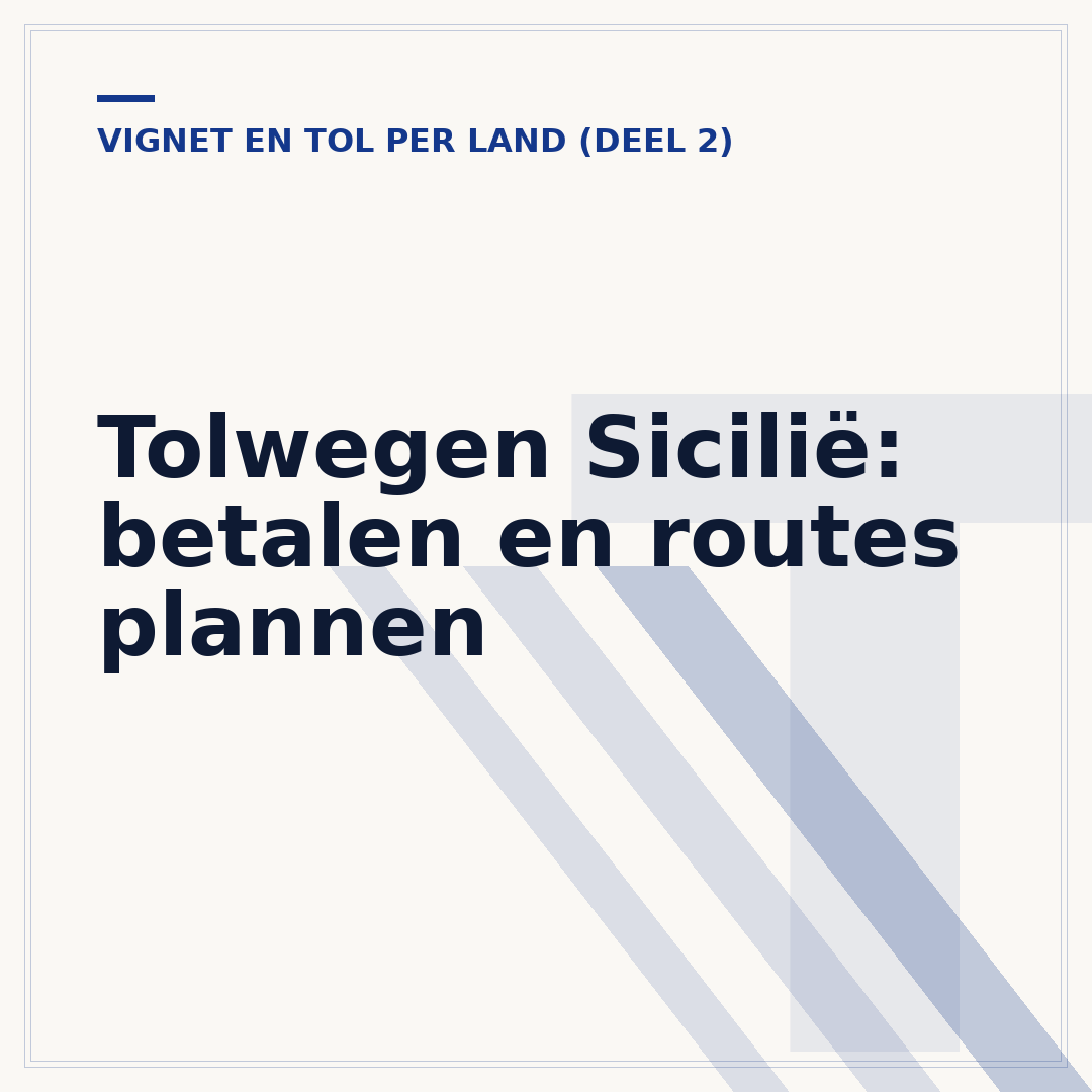 Tolwegen Sicilië: betalen en routes plannen