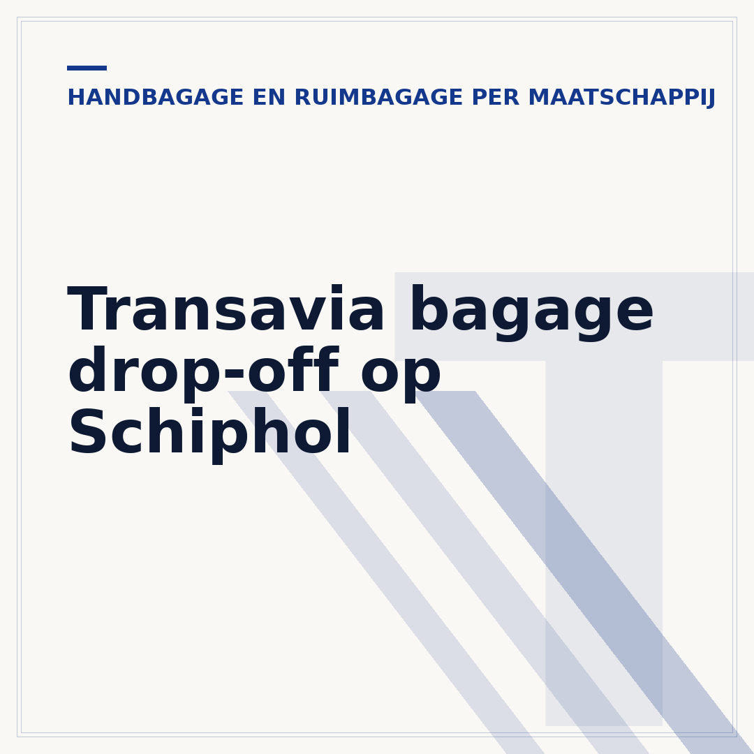 Transavia bagage drop-off op Schiphol