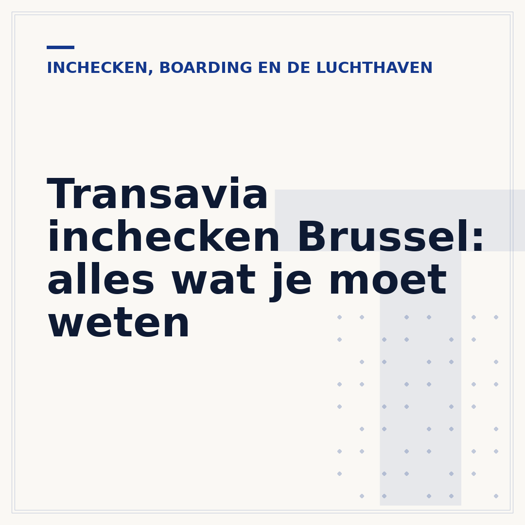 Transavia inchecken Brussel: alles wat je moet weten