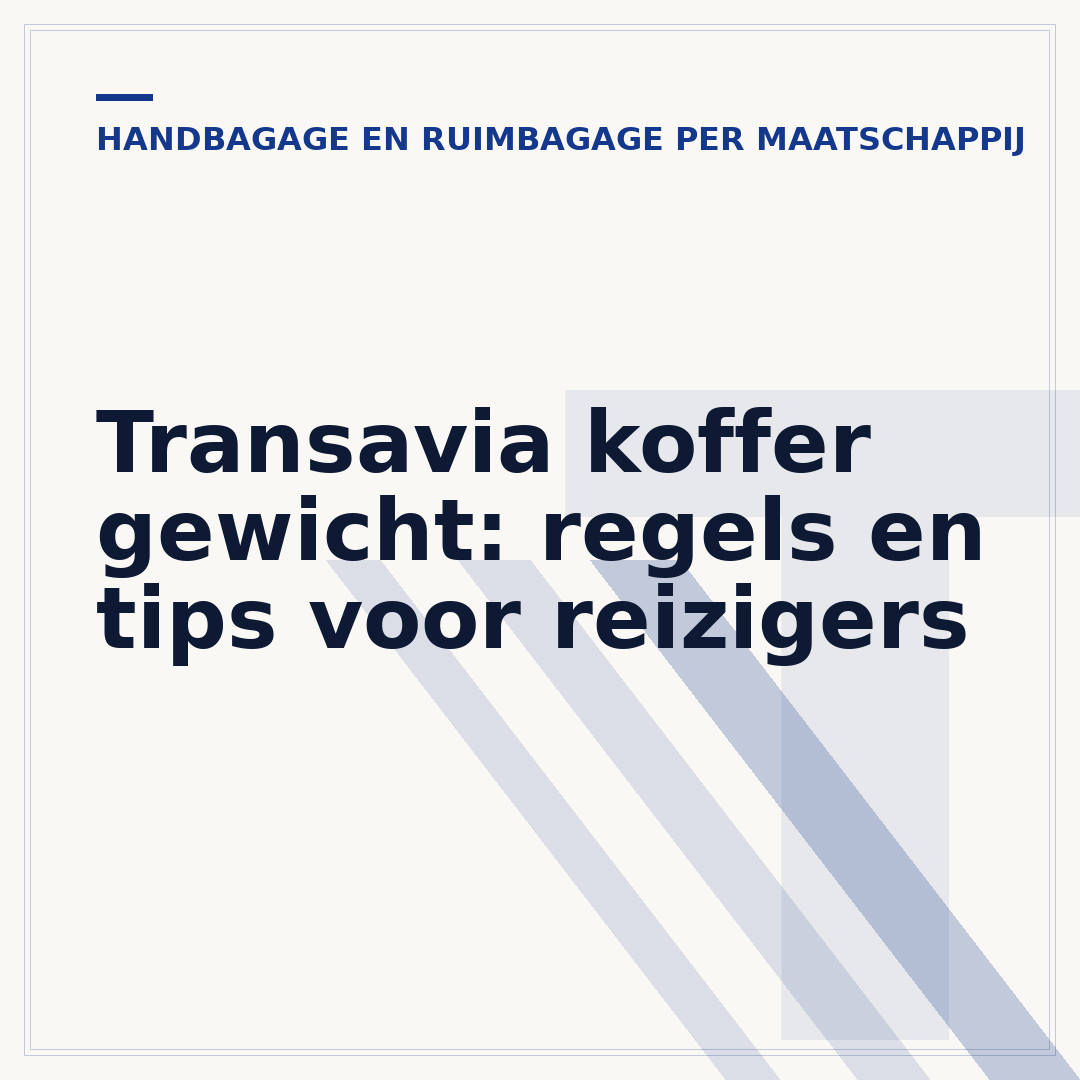 Transavia koffer gewicht: regels en tips voor reizigers