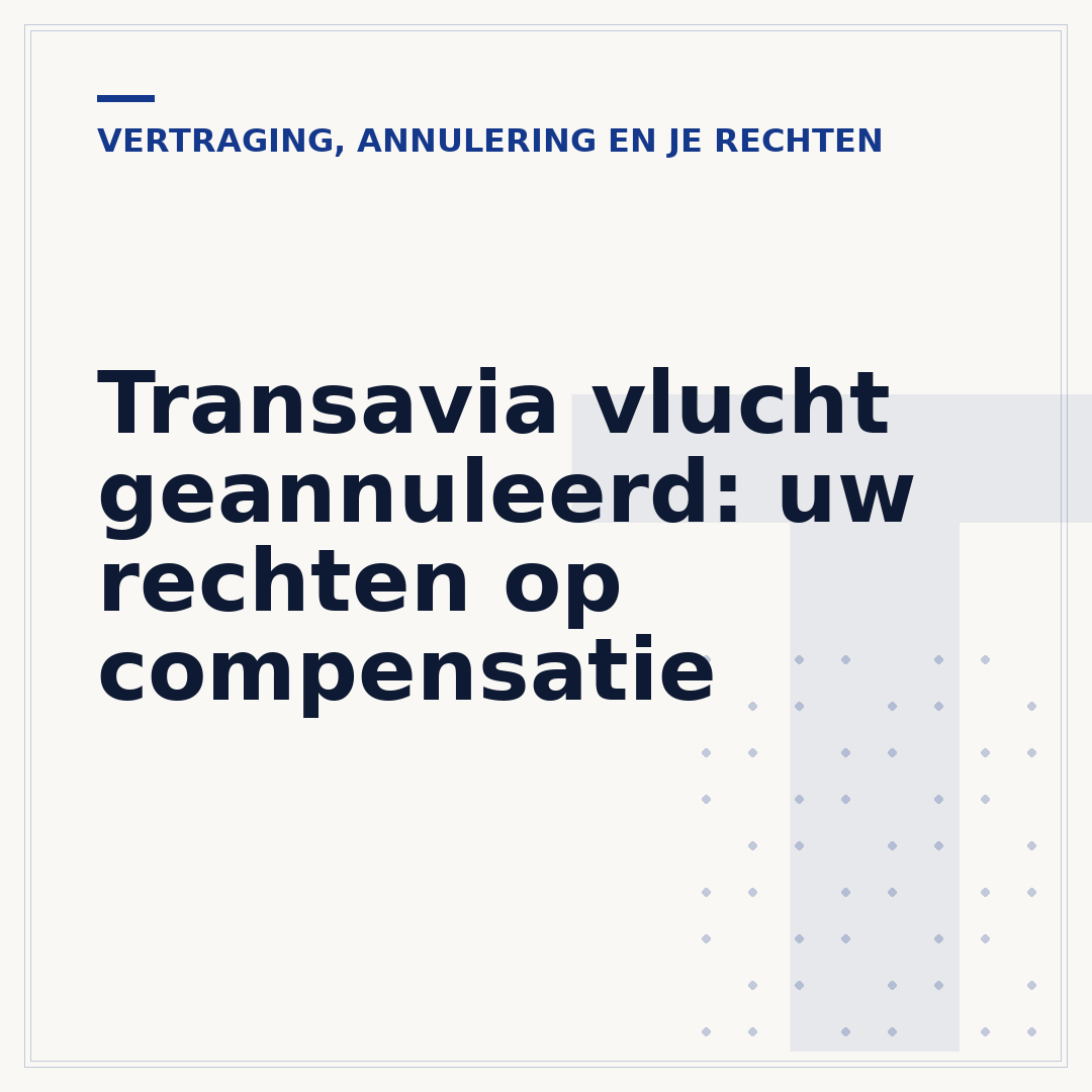 Transavia vlucht geannuleerd: uw rechten op compensatie