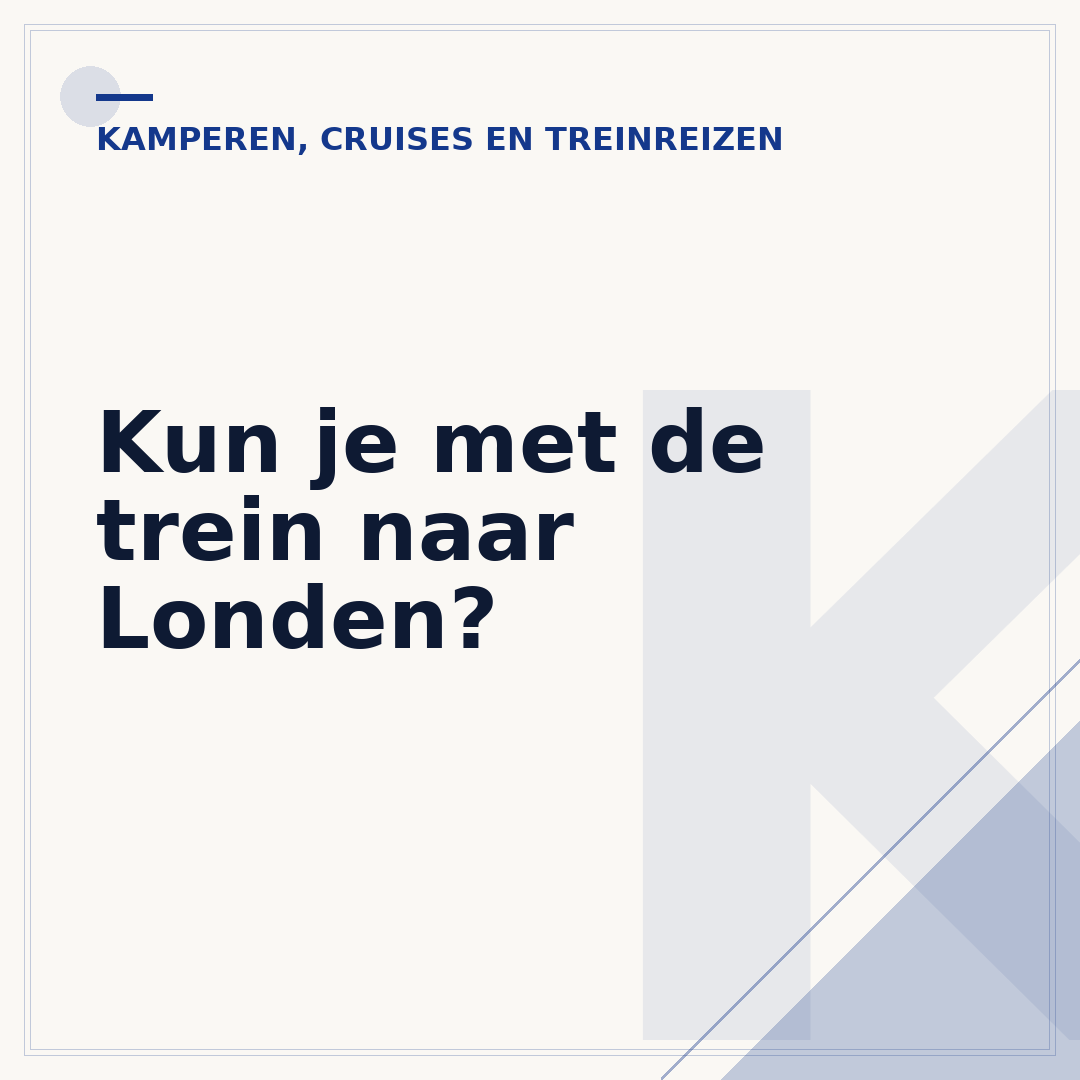 Kun je met de trein naar Londen?