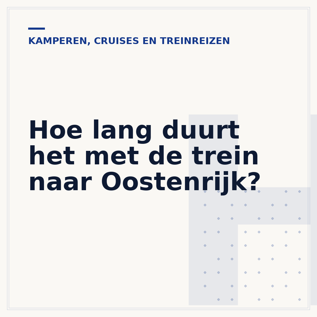 Hoe lang duurt het met de trein naar Oostenrijk?