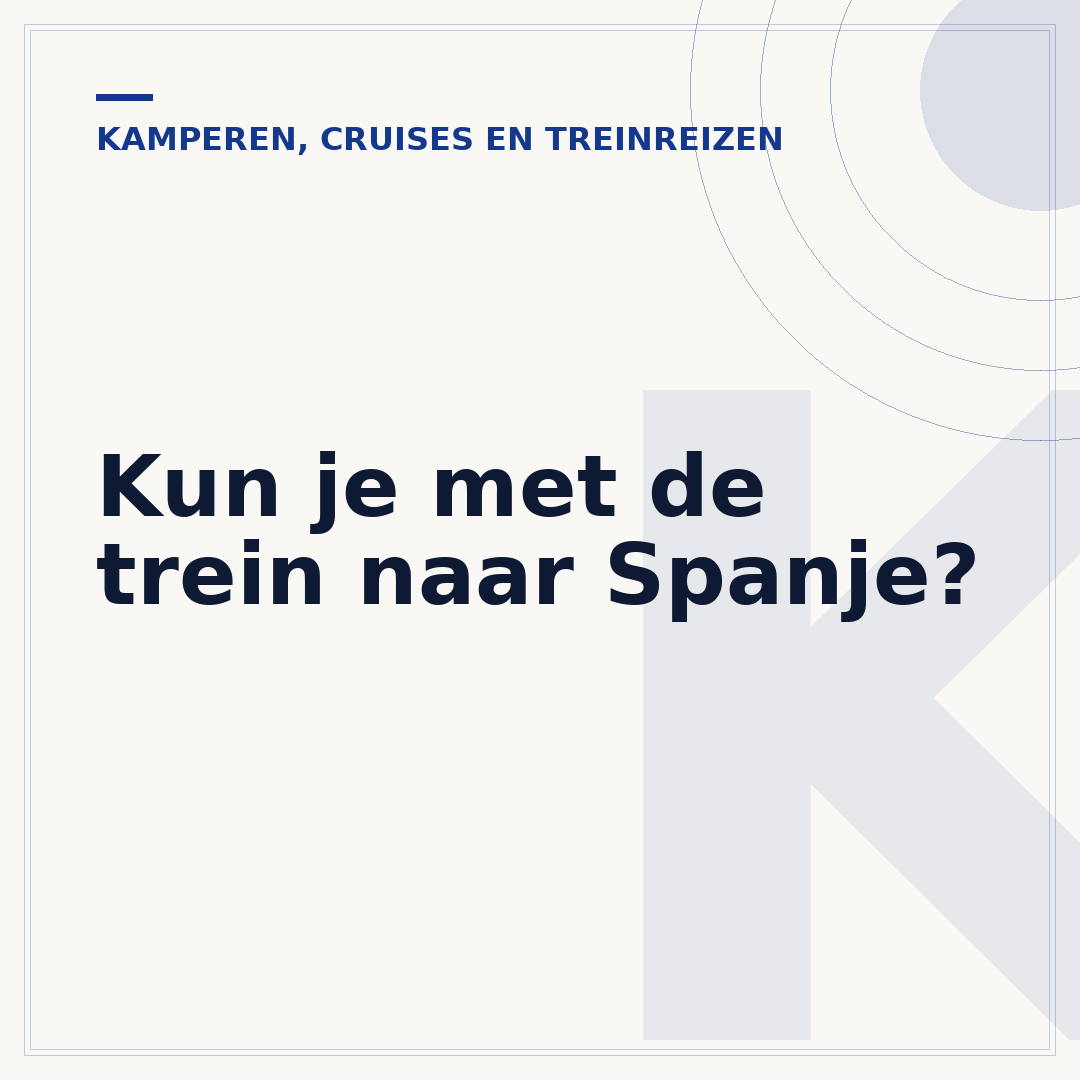Kun je met de trein naar Spanje?