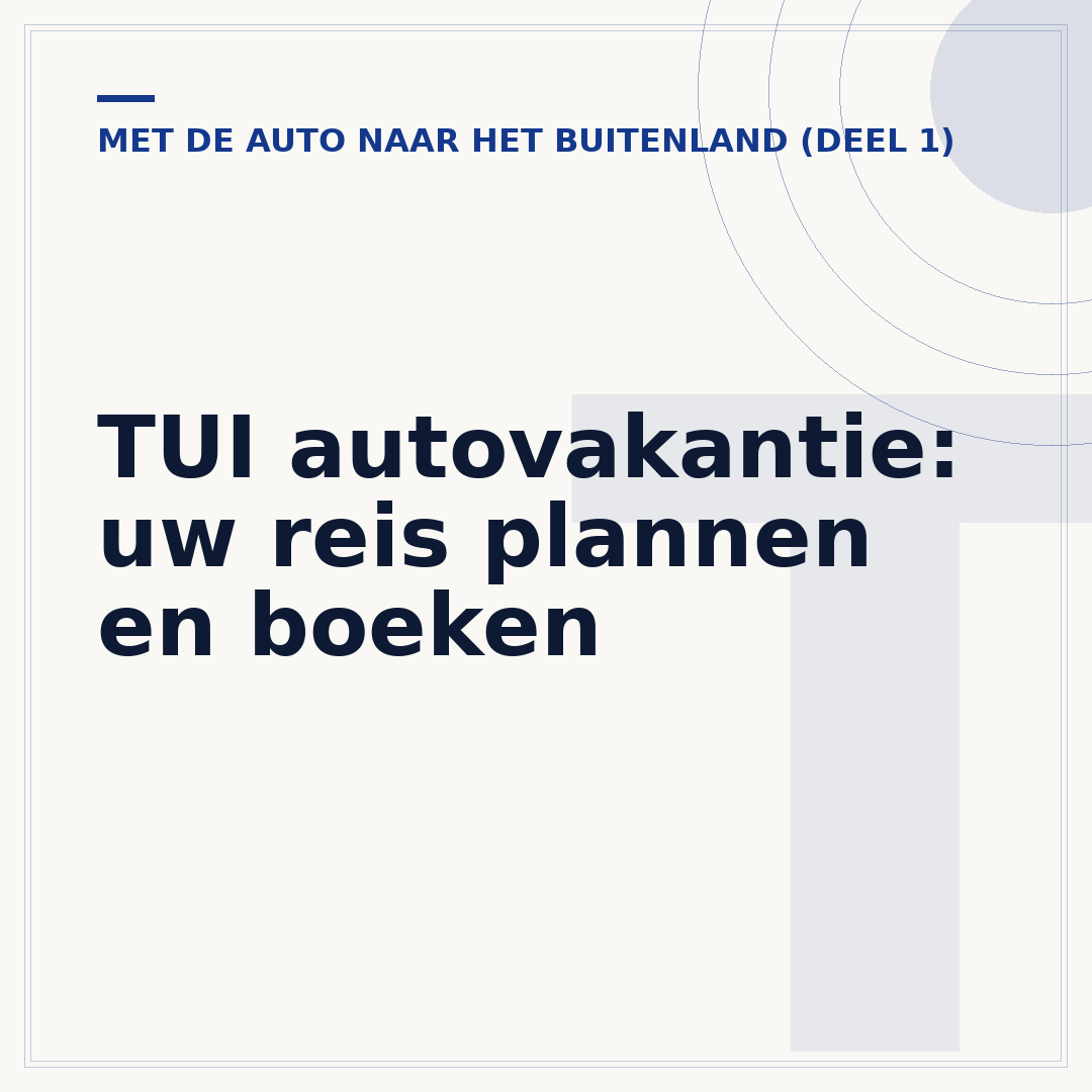 TUI autovakantie: uw reis plannen en boeken