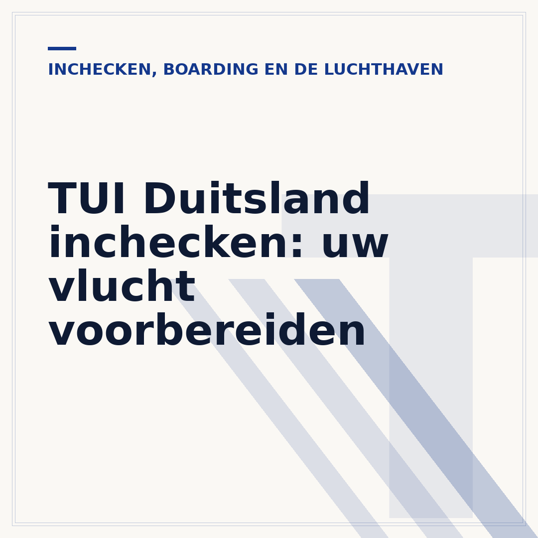 TUI Duitsland inchecken: uw vlucht voorbereiden