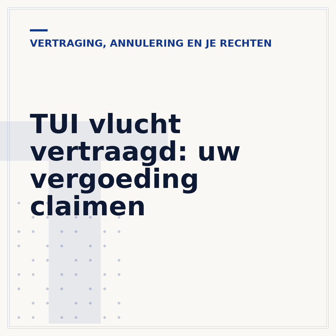 TUI vlucht vertraagd: uw vergoeding claimen
