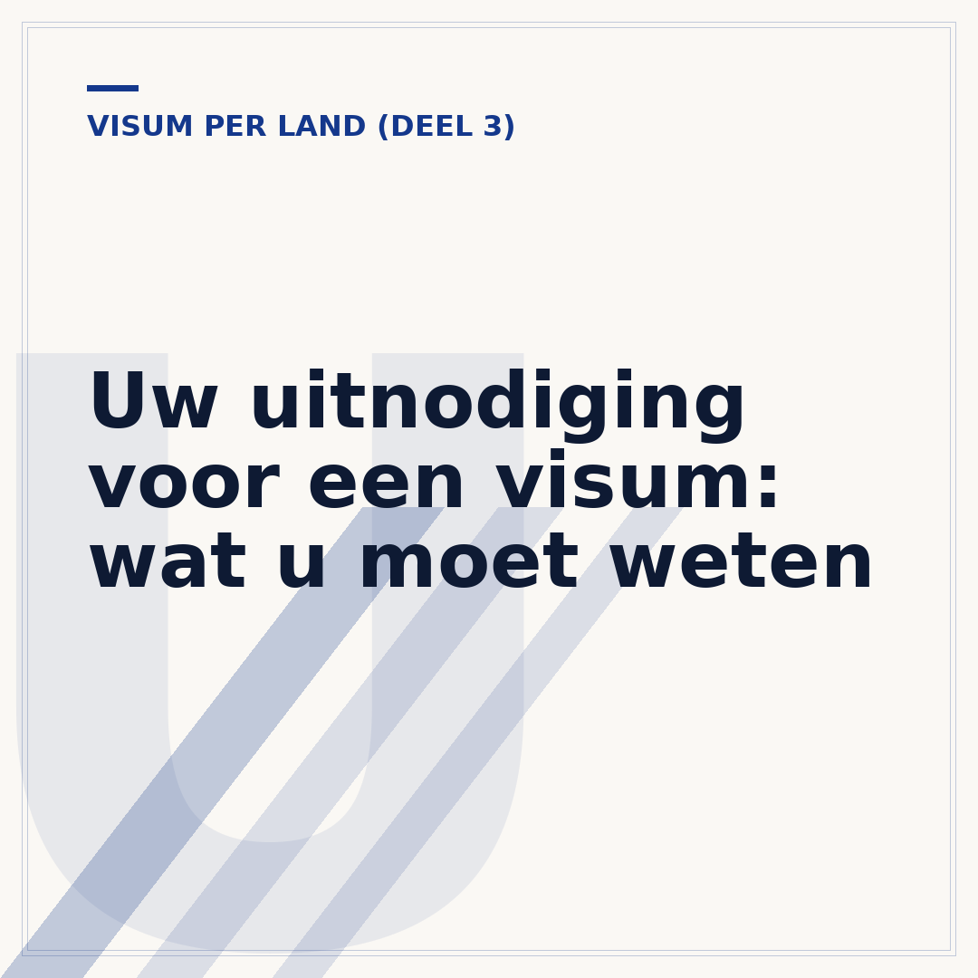 Uw uitnodiging voor een visum: wat u moet weten