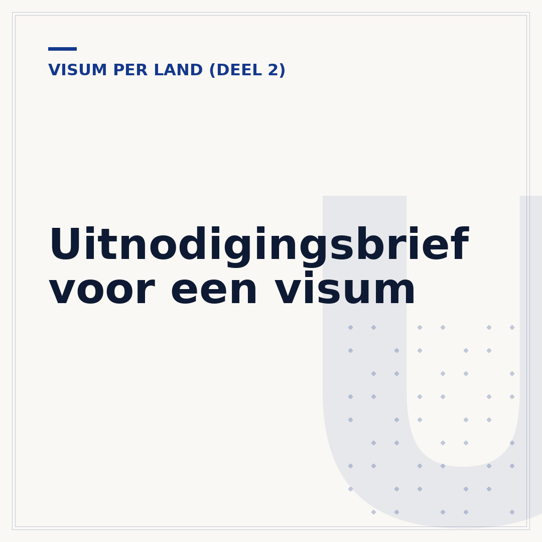 Uitnodigingsbrief voor een visum