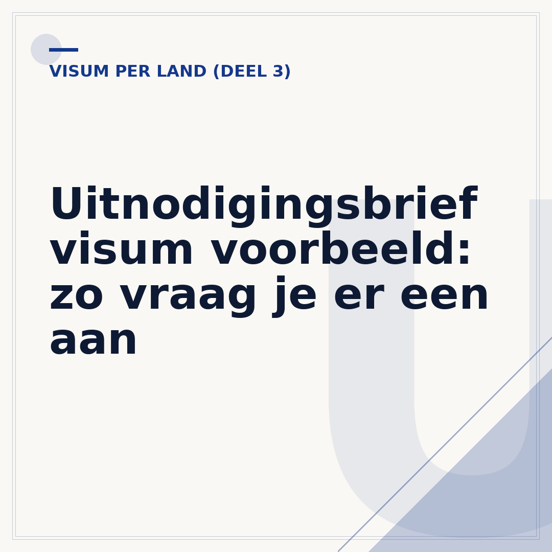 Uitnodigingsbrief visum voorbeeld: zo vraag je er een aan
