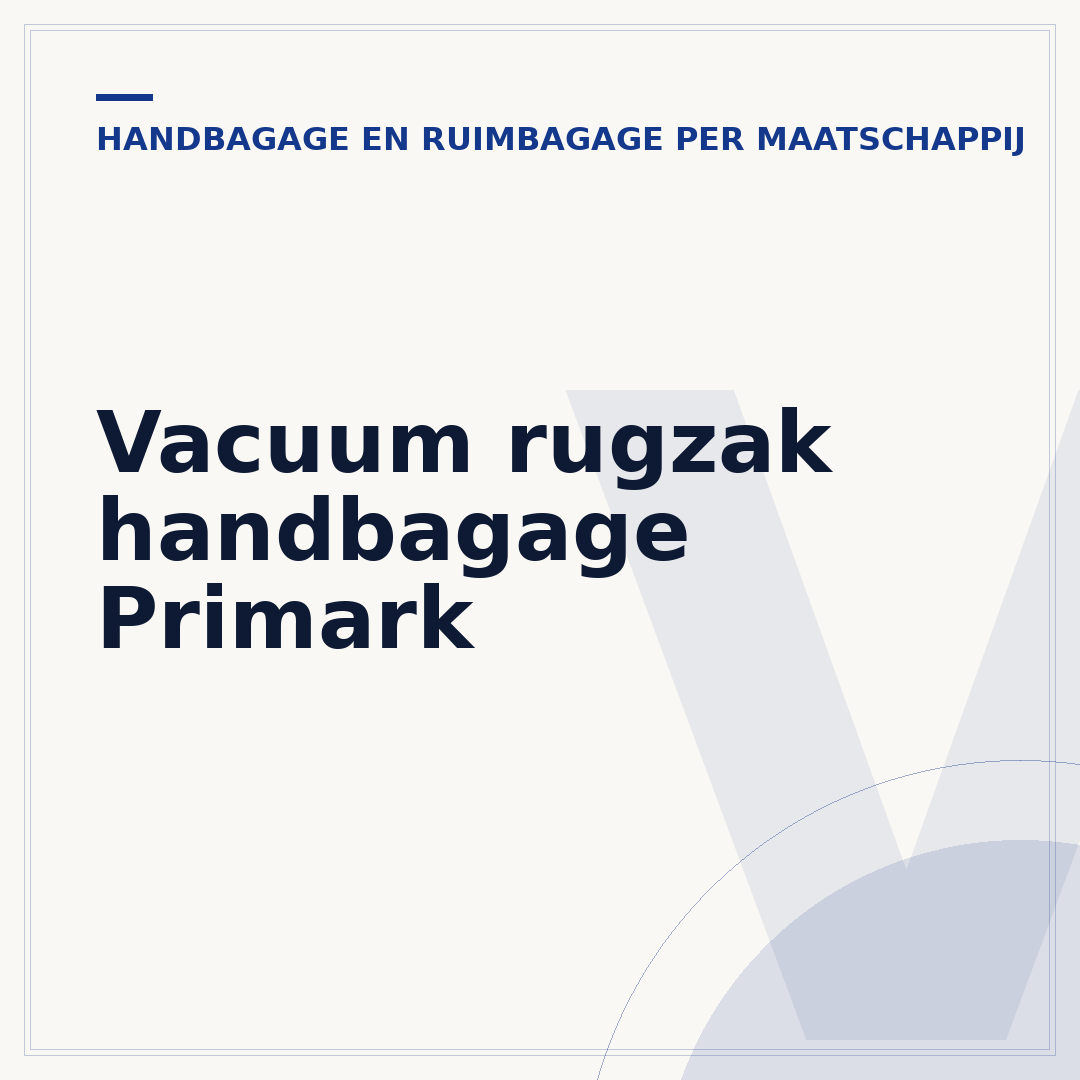 Vacuum rugzak handbagage Primark