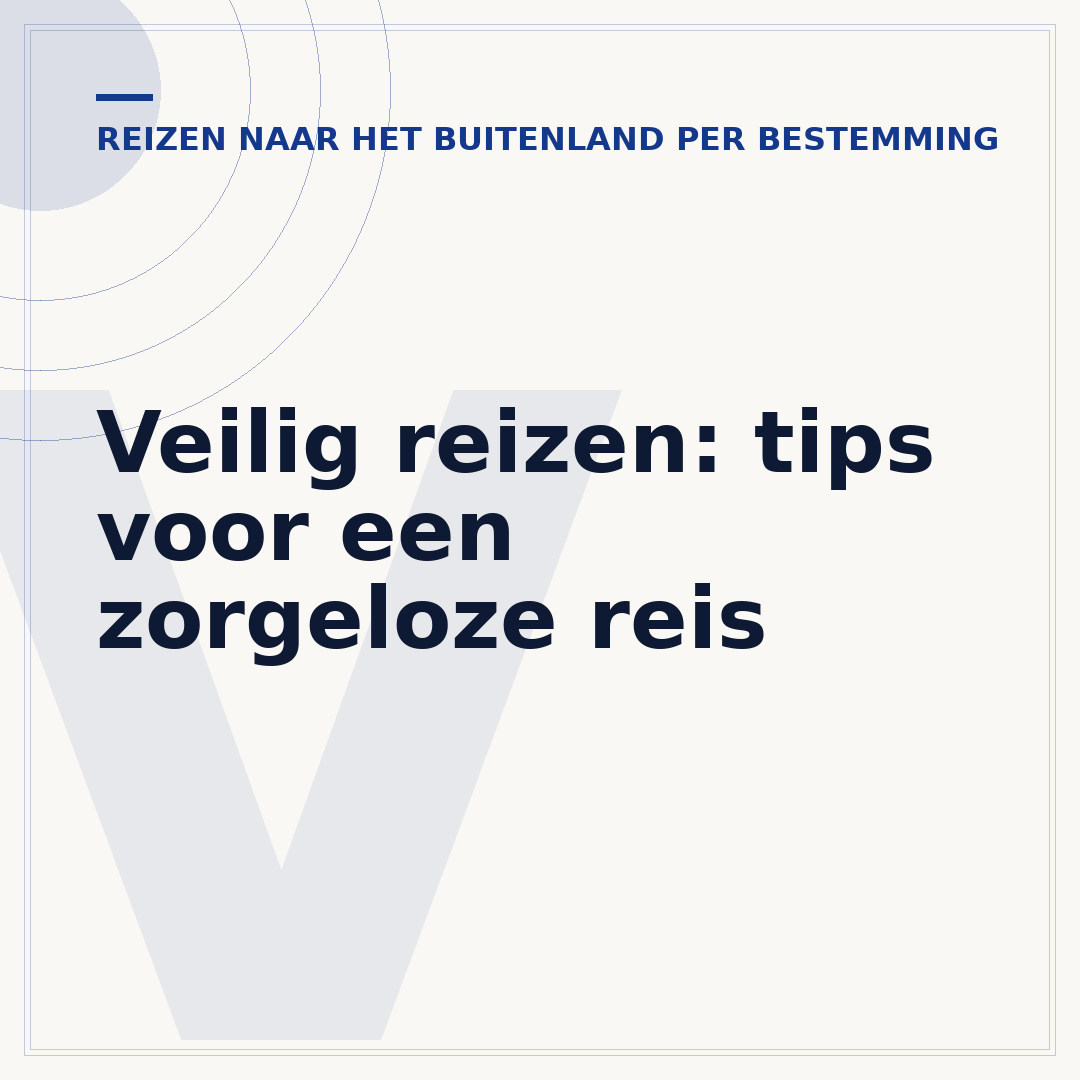 Veilig reizen: tips voor een zorgeloze reis